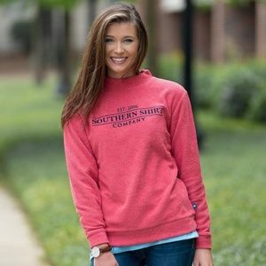 Southern Shirt Co Loop Knit Terry Pullover Red